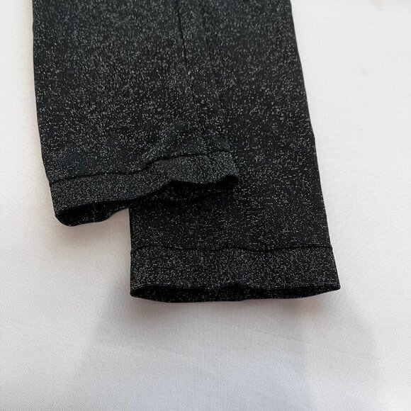 WOLFORD BLACK SILVER METALLIC GLITTER OPAQUE LEGGINGS - S - Picture 7 of 9